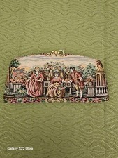 Vintage BARONET Embroidered Tapestry Clutch Wallet Coin Purse Kiss Closure