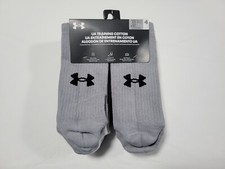 Under Armour Mens -Performance Training Cotton Cushioned Crew Socks SZ 8.5-13