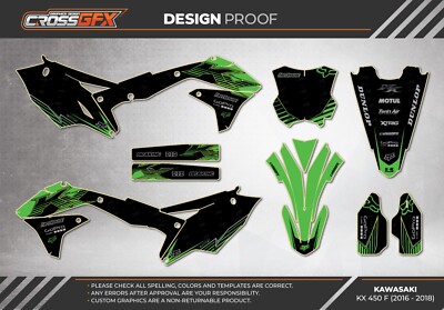 2016 2017 2018 KX 450 F Graphics Kit for KAWASAKI KX450F KXF 450F