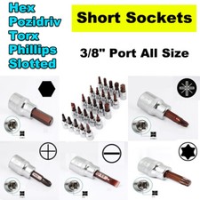 3/8" Drive Torx Socket Screwdriver Bits Set Hex/Phillips/Pozidriv/Torx/ Slotting
