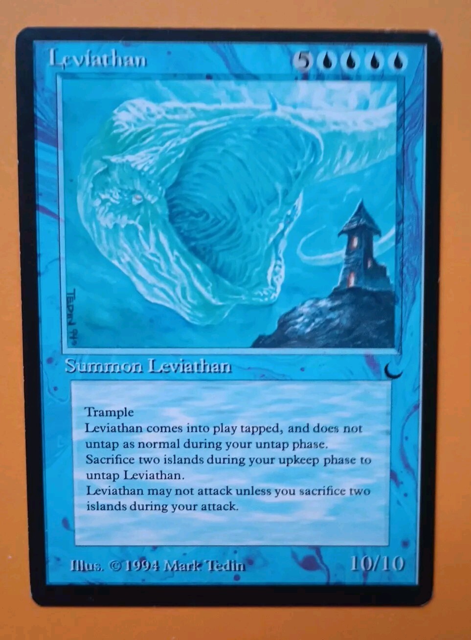 Magic the Gathering MTG The Dark LEVIATHAN  R  VLP/EX  1994 Nice!
