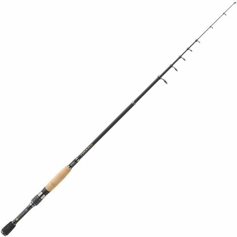 Nice Modern Mitchell TRAXX Tele Strong / Travel Spin Fishing Rod 2.4m 7-28g