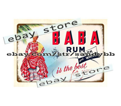 Baba Rum Dark and White is the best for you metal tin sign kitchen art prints
