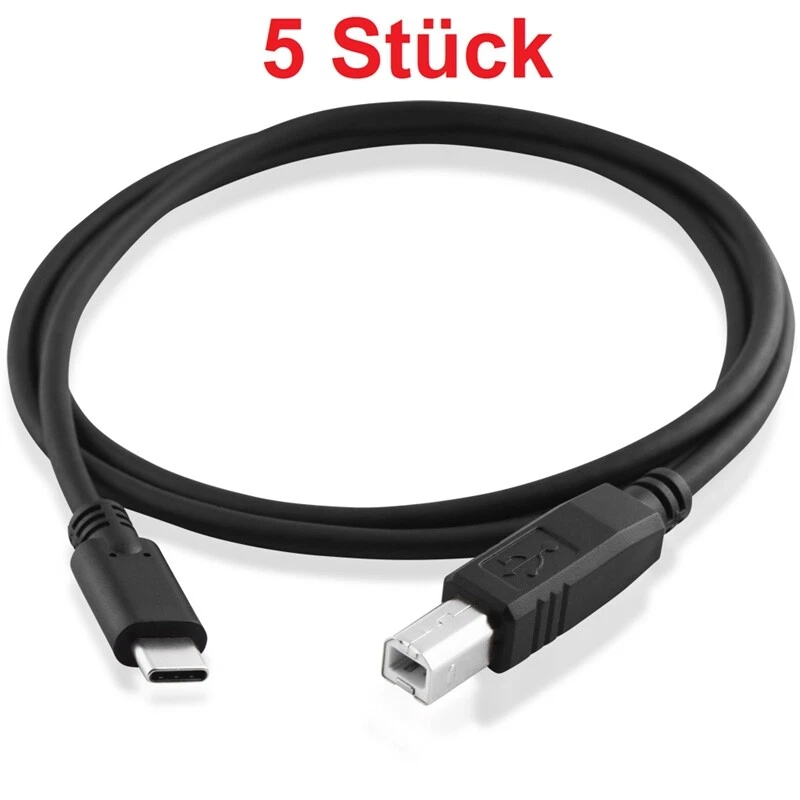 3.1 USB C-B Druckerkabel Kabel für Epson Lexmark Samsung HP Canon Brother u.v.m - Bild 2 von 3