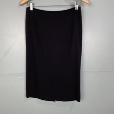 Prada Pencil Style Skirt Black Midi Size Wool Silk Blend Size 38