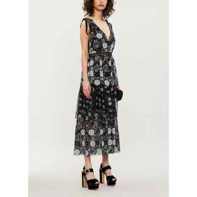self portrait tiered floral lace printed dress White Floral Lace Mini Dress – self-portrait-US main image 1