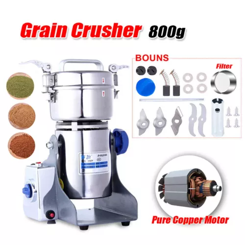 800G Electric Dry Food Grinder Machine Grains Spices Hebals Mill Cereal Grinding - Picture 1 of 13