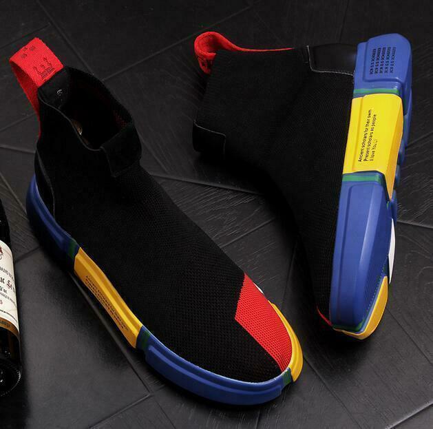 Para hombres Calcetines Botines Tenis Malla Parte Superior Alta Pull On Correr Informales Zapatos Lo último