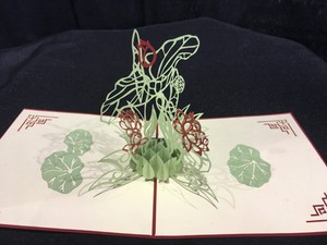 Details About Lotus 3d Pop Up Card Greeting Card Spring Flower May Day Mothers Day Birthday