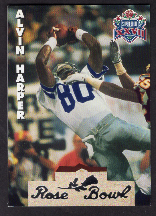 Alvin Harper 1993 Heads & Tails Super Bowl XXVII Card; Dallas Cowboys