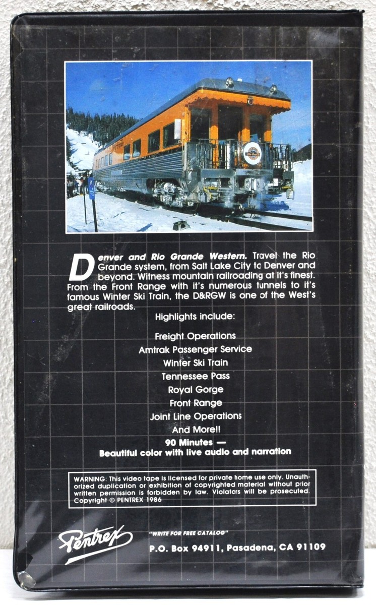DENVER AND RIO GRANDE WESTERN VHS Pentrex Train Videos | eBay