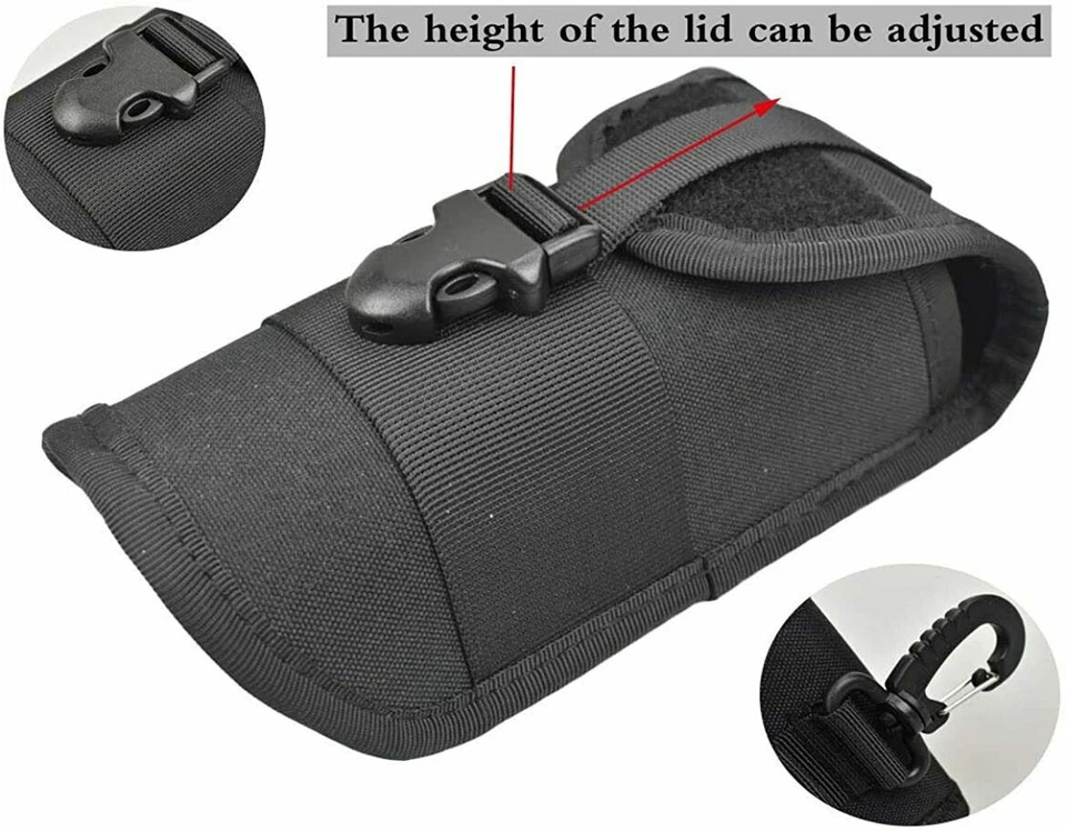 Estuche con soporte para gafas de sol tácticas Molle bolsa de cintura bolsa portátil al aire libre Foto 3 de 4