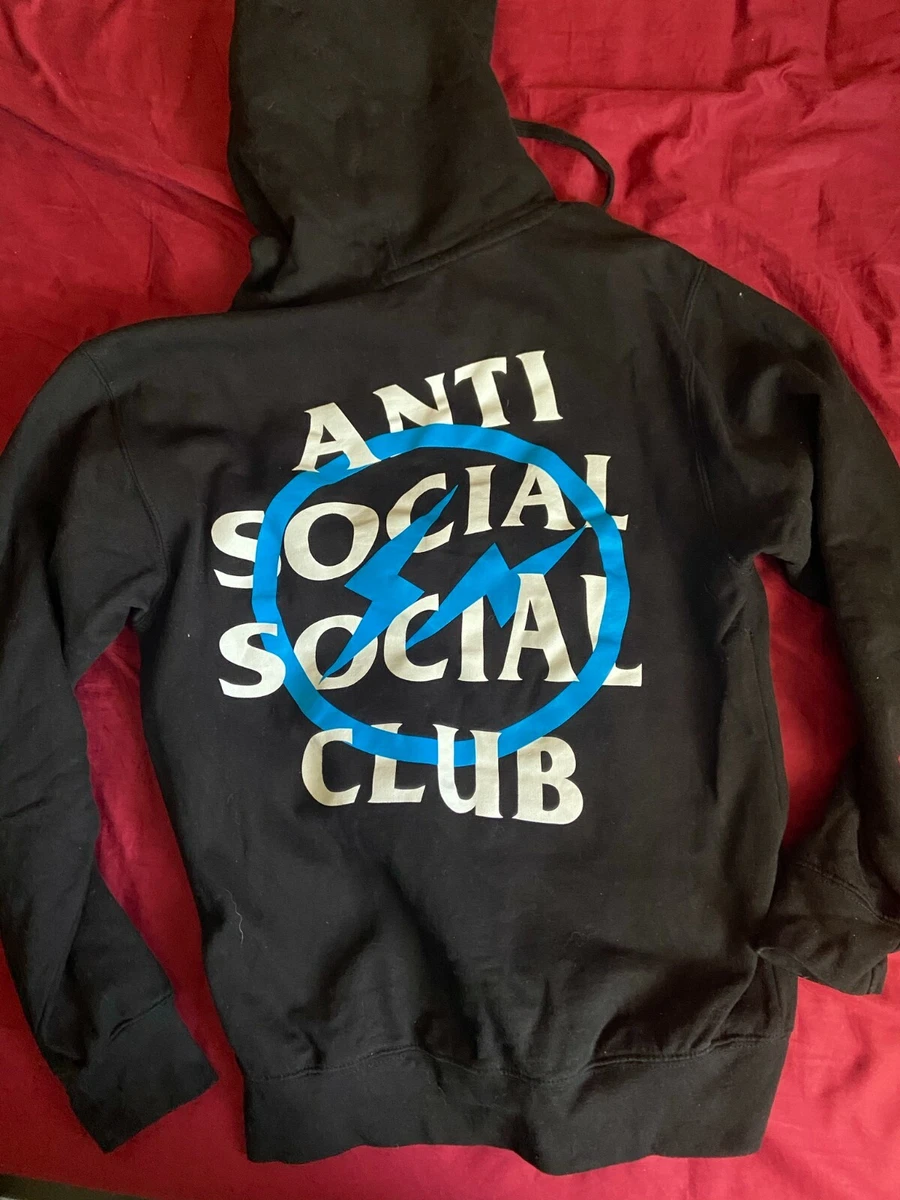 Anti Social Social Club X Fragment Blue Bolt Hoodie Assc | Ebay