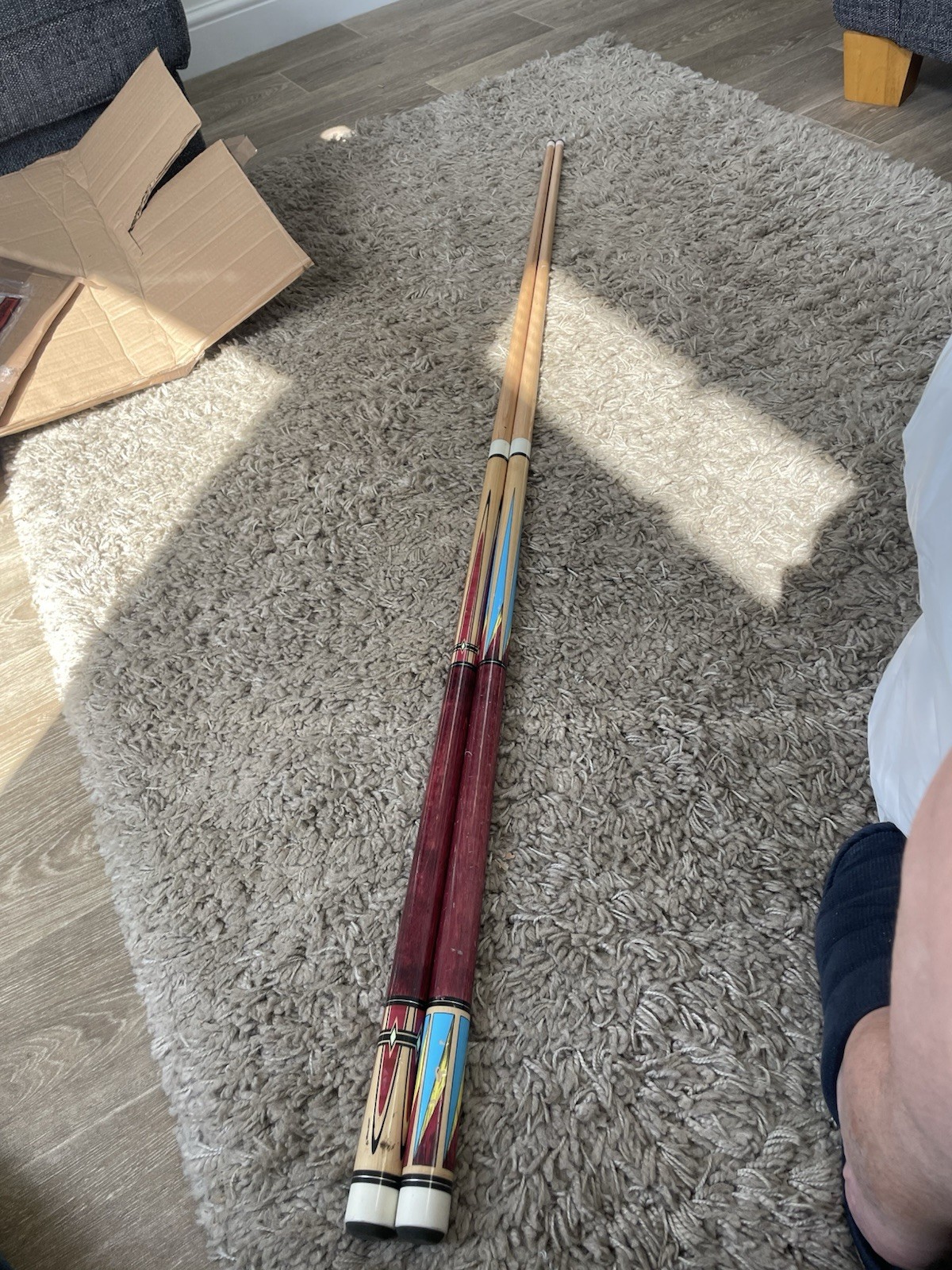 2 x Pool/Snooker/Billiard Cues 2 Piece 147cms