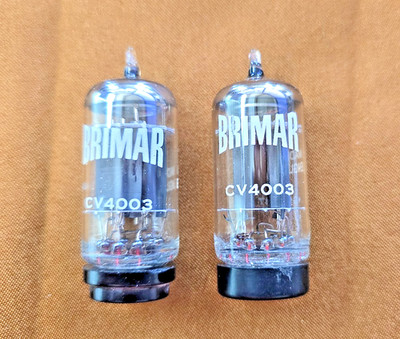 Brimar CV4003 12AU7 Matched Pair Audio Tubes Kevin's Stash / Upscale Audio