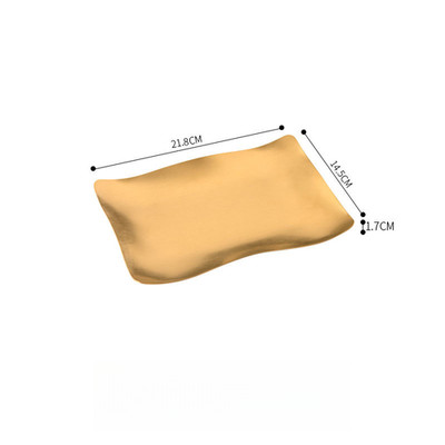 Unregelmäßiges Edelstahl Snack Tablett Gold Finish Stapelbar Servierschale