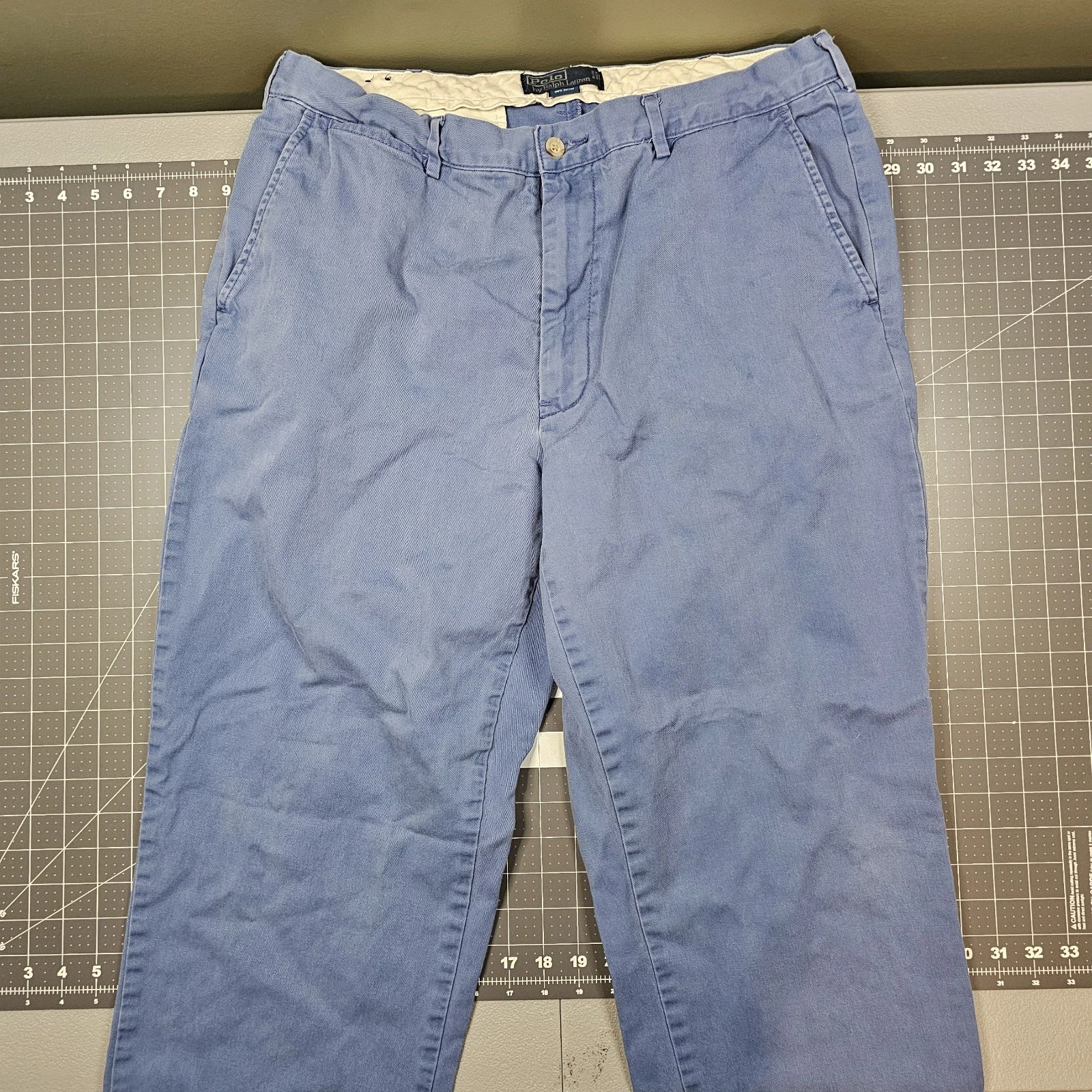 Polo Ralph Lauren Pants Mens 34x28 Light Blue Chino Preppy Ivy Nantucket Read