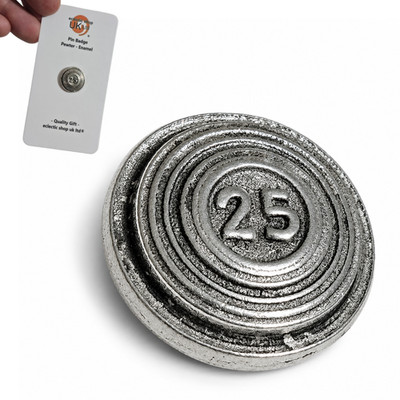 Tontaube Pin Anstecker Zinn Schießscheibe 25 Punkte Schütze Sport Geschenk 16mm