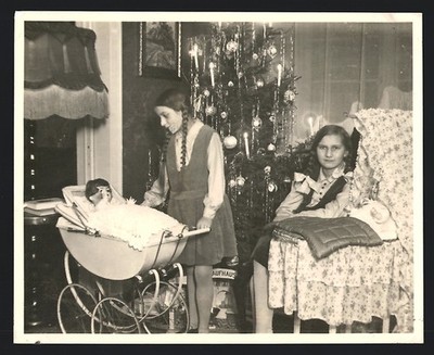 Photograph Christmas, Girl With Braids Rejoice In New Dolls & Doll 