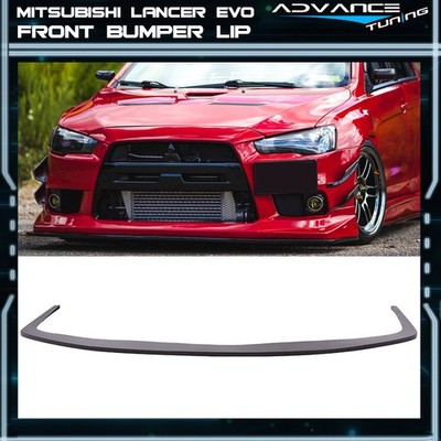Fit 08-15 Mitsubishi Lancer EVO X 10 Front Splitter For VTX Voltex Lip Only