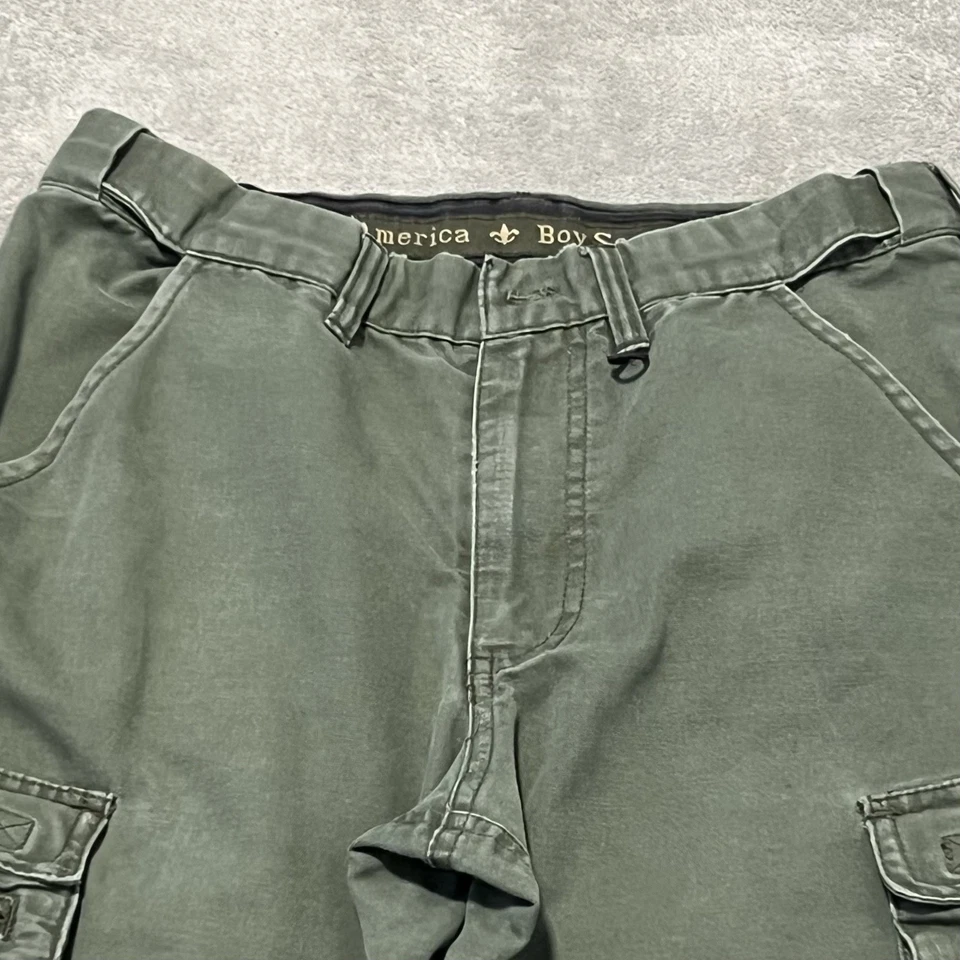 Boy Scouts of America Pants Youth 12 Green BSA Convertible Outdoor Hiking Cargo - Image 2 of 4