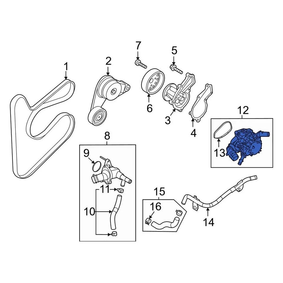 For Hyundai Elantra 2021-2024 Hyundai 256002J110 Engine Coolant Control Valve Foto 2 de 2