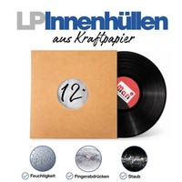 "Schallplatten LP InnenhüLlen 12\" Kraftpapier Mit Lochfutter Antistatisch 100Stk."