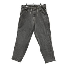 Levi's Super Baggy Skateboarding Jeans Men's 36x32 Black Out Rinse Drawstrings**