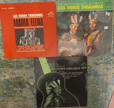 Los Indios Trabajaras - 3 LP LOT.  Mellow Guitar Moods, Maria Elena, Many-Splend