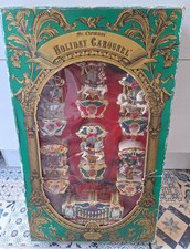 Vintage Musical Carousel Moving Mr Christmas Lights Decoration Fairground Works