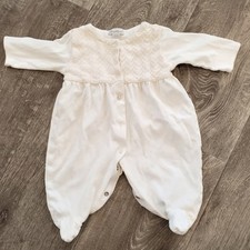 Kissy Kissy white  cream footed sleeper sz 0-3 months