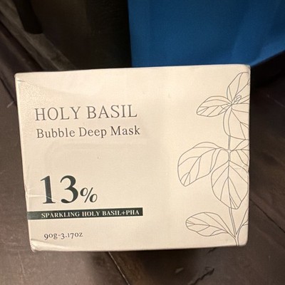 HOLY BASIL Bubble Deep Clay Mask 3.17 oz PHA Holy Basil Exfoliating Face