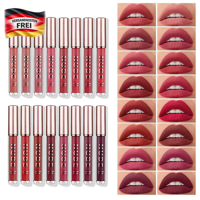 Matte Liquid Lipstick Set langanhaltend wasserfest für Damen 16 Farben