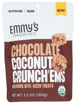 Emmys Organic Chocolate Coconut Crunch'Ems, 3.5 Oz