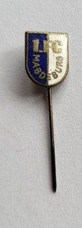 Vintage enamel 1 FC Magdeburg Germany Football Club stick pin badge