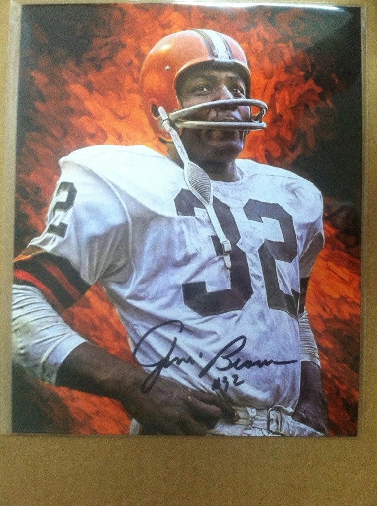 Signed Jim Brown 8x10 color photo w/coa