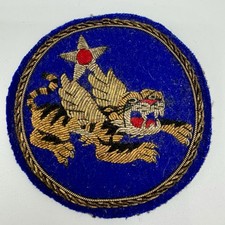 WWII Flying Tigers 14th AF Hand-Painted Leather Patches • Theater-Made Authentic