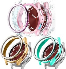 3 Packs Bling Frame Case for Galaxy Watch 6 Classic 43mm Protective Cover