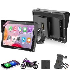 W702RS Pro Motorcycle Carplay Screen with Radar BSD and BM05 Mount Wireless