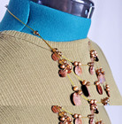 Brown & Goldtone Beaded Necklace — photo 4