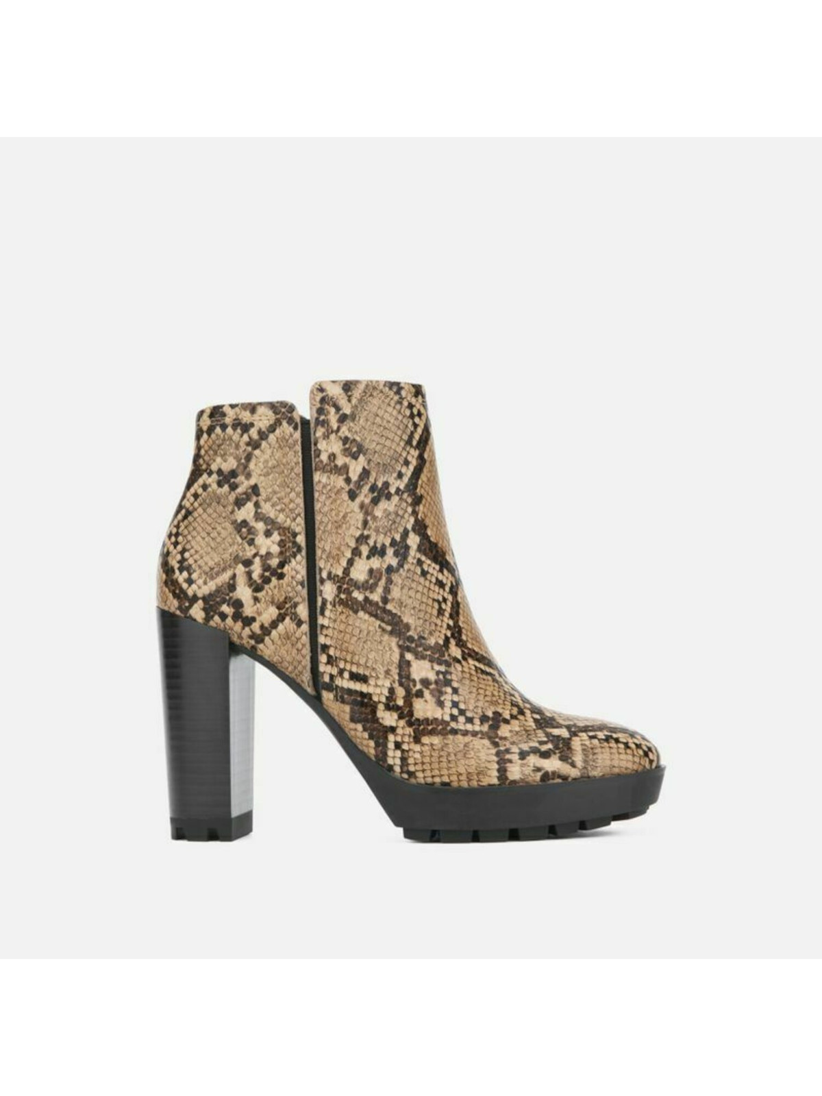 KENNETH COLE Womens Brown Animal Print Padded Zip-Up Booties 6.5 M