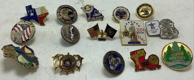 Lot of 15 Assorted FBI pins as pictured