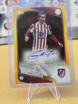 2025/26 Topps UEFA Flagship Antoine Griezmann Gold Refractor Auto /50