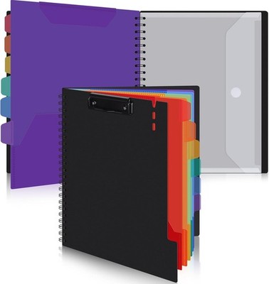 Clipboard with Folder Organizer, 12 Pockets Project Organizer - Refillable Lined