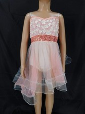 Dance Costume Curtain Call R289 Peach Small Child Contemporary Sequin Lyrical S