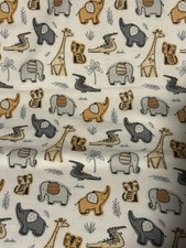 snuggle flannel fabric- By The Yard -zoo Animal