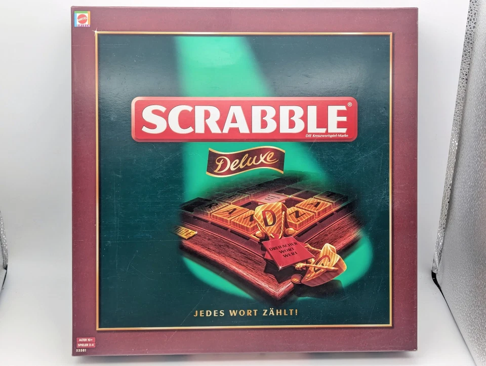 Scrabble Deluxe Mattel Lege Gesellschaftsspiel VIntage Komplett Sehr Gut - Bild 2 von 4