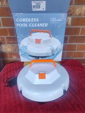 Cordless Robotic Pool Cleaner - 120 Mins Automatic Pool Vacuum for Above Ground