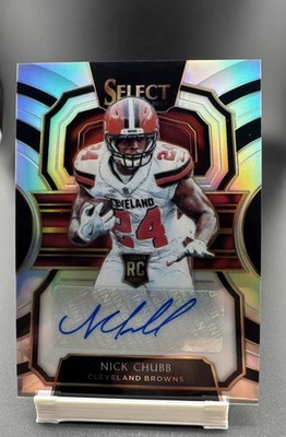 2018 Panini Select - Rookie Signatures Nick Chubb #RS-NC /75 (AU, RC)