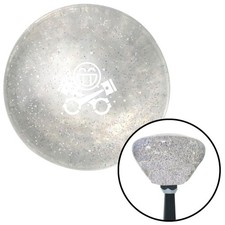 White Smiley Pistons Clear Retro Metal Flake Shift Knob W M16x1.5 Insert Auto White Smiley Pistons Clear Retro Metal Flake Shift Knob W M16x1.5 Insert Auto